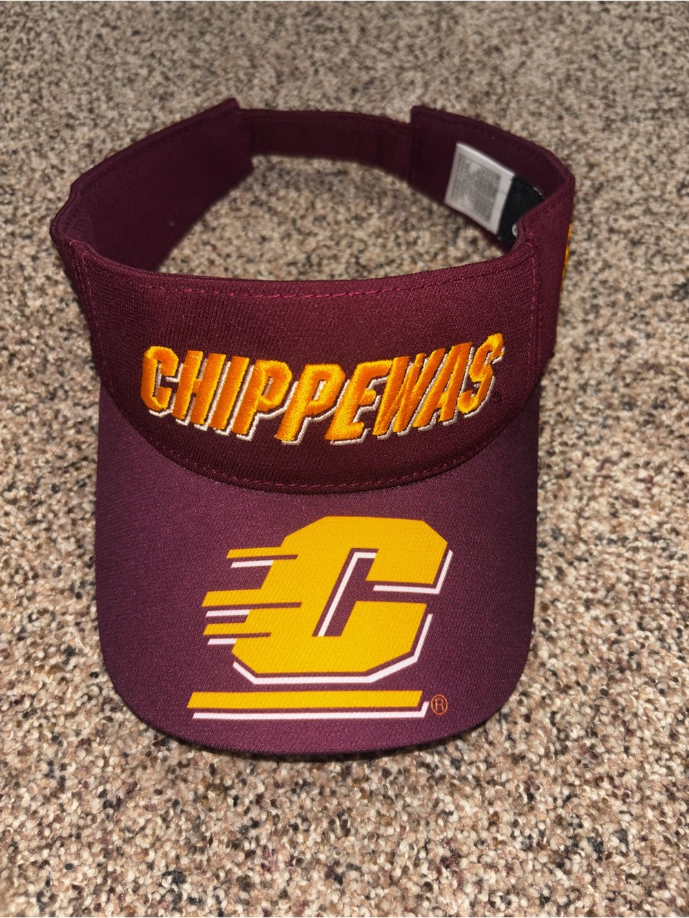 Central Michigan Chippewas Adidas Adult Adjustable Fit Sun Visor CMU Fire Up